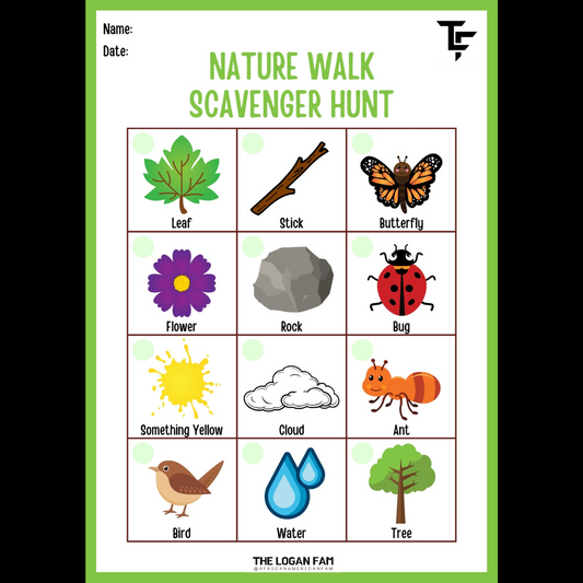 Teejay’s Nature Scavenger Hunt – FREE Printable for Kids